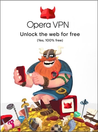Окно Opera VPN