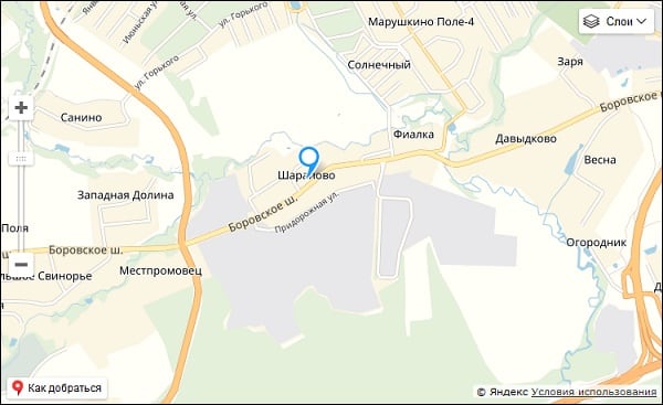 Сортировочный центр Шарапово на карте