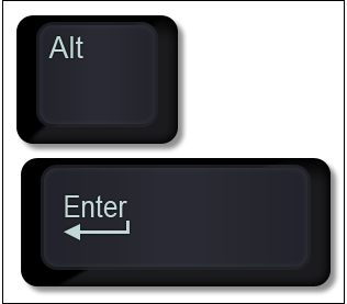 Клавиши Alt+Enter