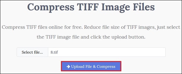 Кнопка Uplad Files & Compress
