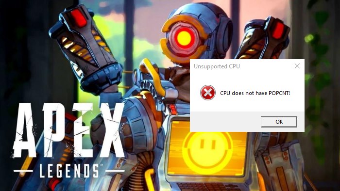Ошибка CPU does not have POPCNT