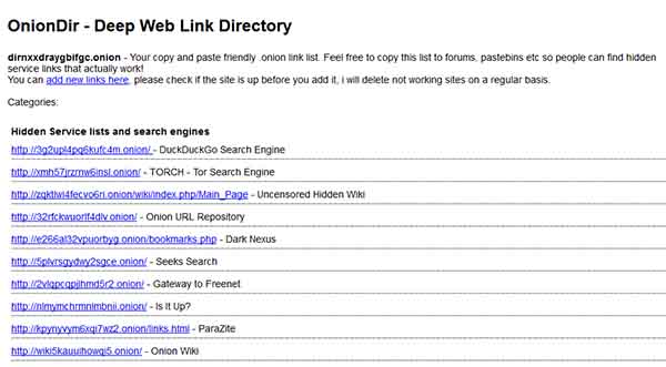 Darknet список сайтов