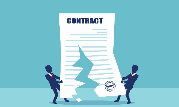 Иллюстрация разрыв контракта