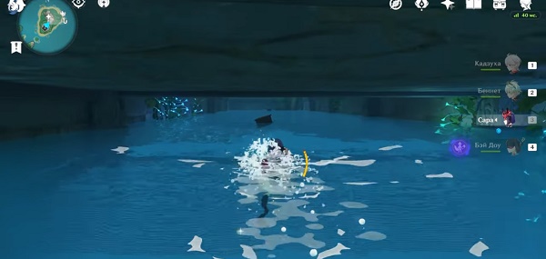 Скриншот плавание в туннеле