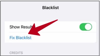 Fix Blacklist