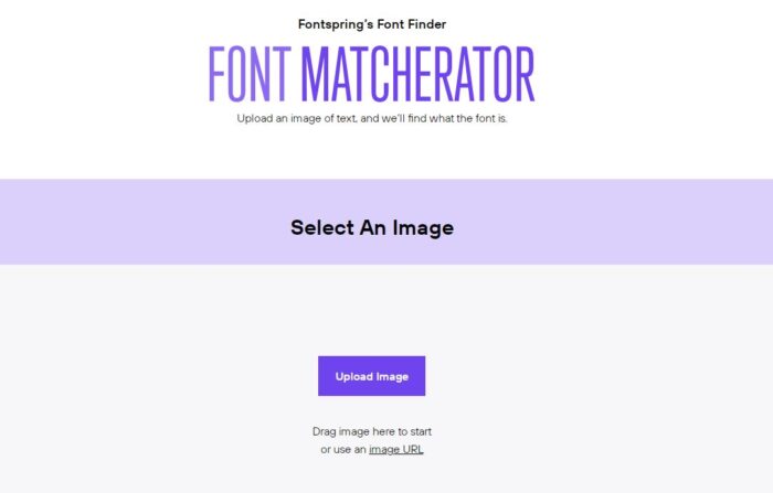Интерфейс сервиса Font Matcherator 